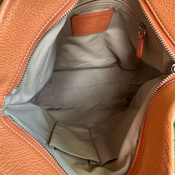 VINTAGE COACH Leather Crossbody Shoulder Bag Zip Top Purse AUTHENTIC - Picture 12 of 13